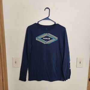 Boys navy blue‎ Hurley long sleeve shirt size XL